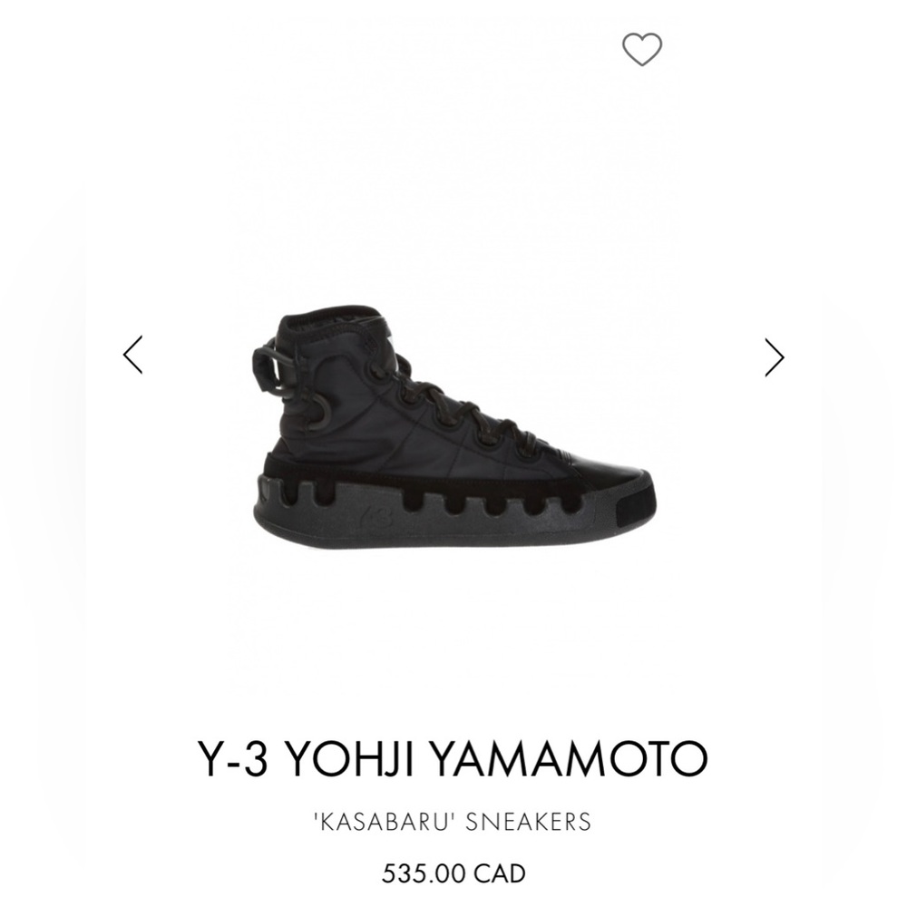 ADIDAS Y-3 Kasabaru Black (Yohji Yamamoto) Men’s US 7